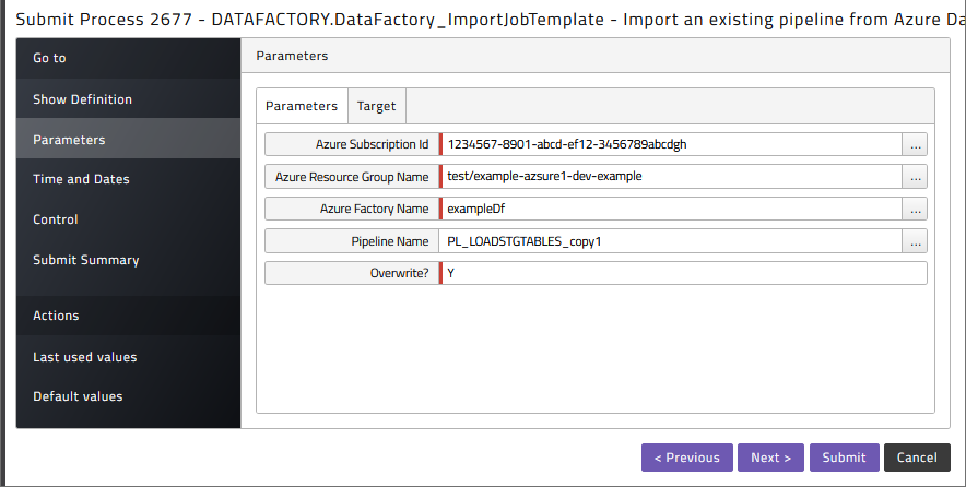 Import pipeline as process definition