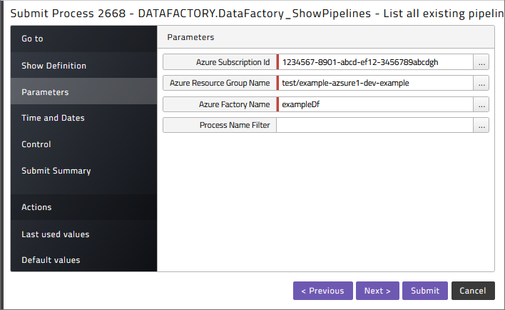 Retrieve DataFactory pipelines